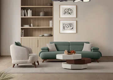 Kelnor 3-sits Soffa 246x81x97 cm - Grön - Möbler - Vardagsrum - Soffor - 3-sits soffor