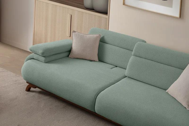 Kelnor 3-sits Soffa 246x81x97 cm - Havsgrön - Möbler - Vardagsrum - Soffor - 3-sits soffor