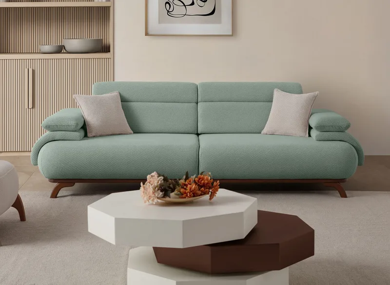 Kelnor 3-sits Soffa 246x81x97 cm - Havsgrön - Möbler - Vardagsrum - Soffor - 3-sits soffor