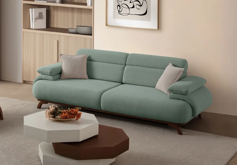 Kelnor 3-sits Soffa 246x81x97 cm - Havsgrön - Möbler - Vardagsrum - Soffor - 3-sits soffor