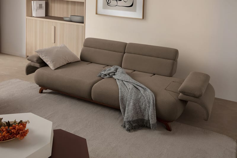 Kelnor 3-sits Soffa 246x81x97 cm - Jord - Möbler - Vardagsrum - Soffor - 3-sits soffor