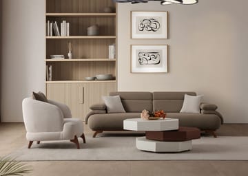 Kelnor 3-sits Soffa 246x81x97 cm - Jord - Möbler - Vardagsrum - Soffor - 3-sits soffor