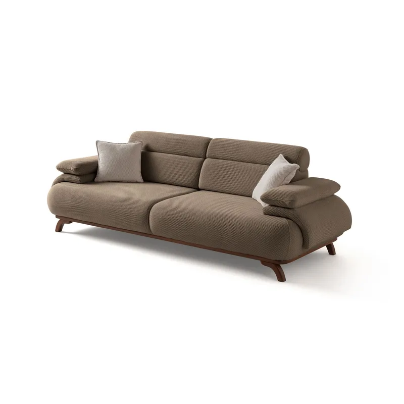 Kelnor 3-sits Soffa 246x81x97 cm, Jord