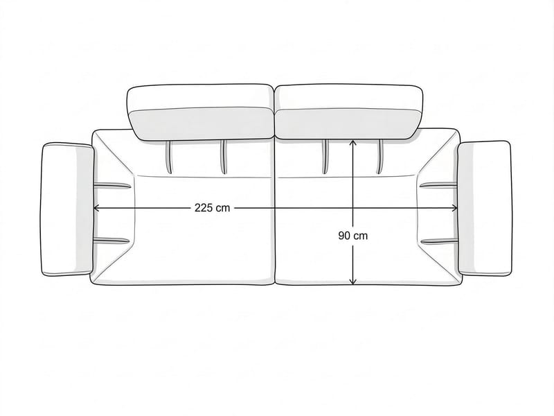 Kelnor 3-sits Soffa 246x81x97 cm - Jord - Möbler - Vardagsrum - Soffor - 3-sits soffor