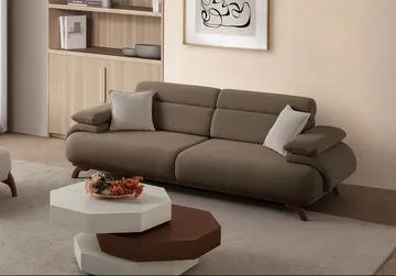 Kelnor 3-sits Soffa 246x81x97 cm - Jord - Möbler - Vardagsrum - Soffor - 3-sits soffor