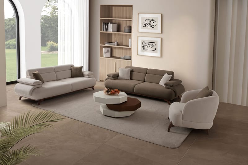 Kelnor 3-sits Soffa 246x81x97 cm - Jord - Möbler - Vardagsrum - Soffor - 3-sits soffor