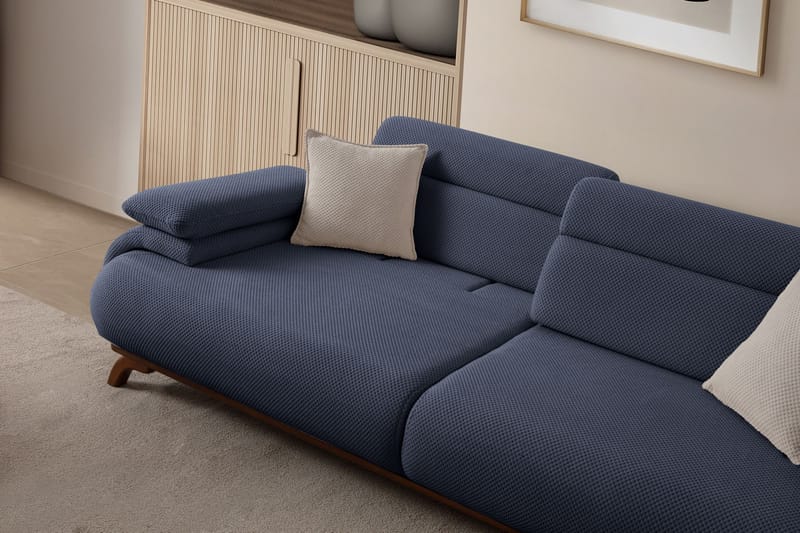 Kelnor 3-sits Soffa 246x81x97 cm - Marinblå - Möbler - Vardagsrum - Soffor - 3-sits soffor