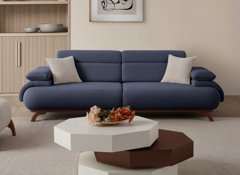 Kelnor 3-sits Soffa 246x81x97 cm - Marinblå - Möbler - Vardagsrum - Soffor - 3-sits soffor