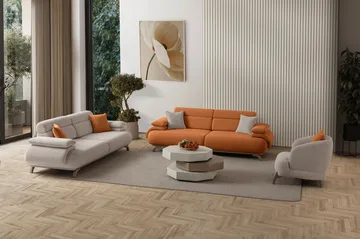 Kelnor 3-sits Soffa 246x81x97 cm - Tegelröd - Möbler - Vardagsrum - Soffor - 3-sits soffor