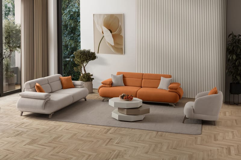 Kelnor 3-sits Soffa 246x81x97 cm - Tegelröd - Möbler - Vardagsrum - Soffor - 3-sits soffor