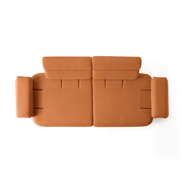 Kelnor 3-sits Soffa 246x81x97 cm - Tegelröd - Möbler - Vardagsrum - Soffor - 3-sits soffor