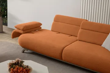 Kelnor 3-sits Soffa 246x81x97 cm - Tegelröd - Möbler - Vardagsrum - Soffor - 3-sits soffor
