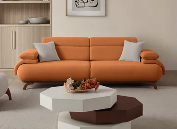 Kelnor 3-sits Soffa 246x81x97 cm - Tegelröd - Möbler - Vardagsrum - Soffor - 3-sits soffor