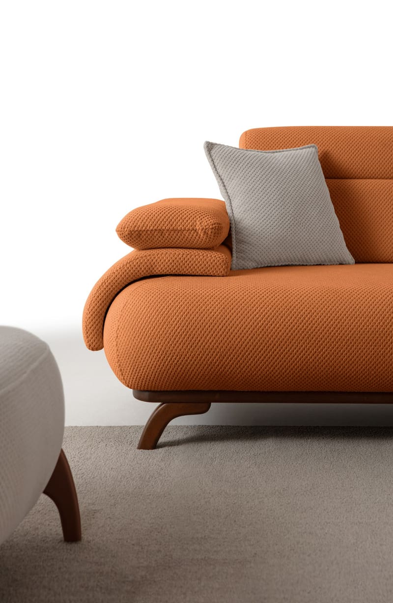 Kelnor 3-sits Soffa 246x81x97 cm - Tegelröd - Möbler - Vardagsrum - Soffor - 3-sits soffor