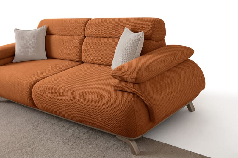 Kelnor 3-sits Soffa 246x81x97 cm - Tegelröd - Möbler - Vardagsrum - Soffor - 3-sits soffor