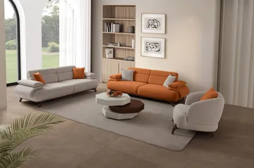 Kelnor 3-sits Soffa 246x81x97 cm - Tegelröd - Möbler - Vardagsrum - Soffor - 3-sits soffor