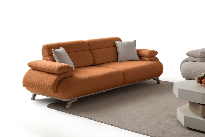 Kelnor 3-sits Soffa 246x81x97 cm - Tegelröd - Möbler - Vardagsrum - Soffor - 3-sits soffor