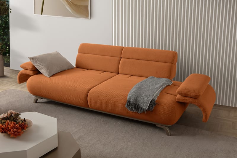 Kelnor 3-sits Soffa 246x81x97 cm - Tegelröd - Möbler - Vardagsrum - Soffor - 3-sits soffor