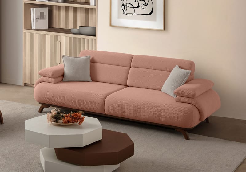 Kelnor 3-sits Soffa 246x81x97 cm - Puder - Möbler - Vardagsrum - Soffor - 3-sits soffor