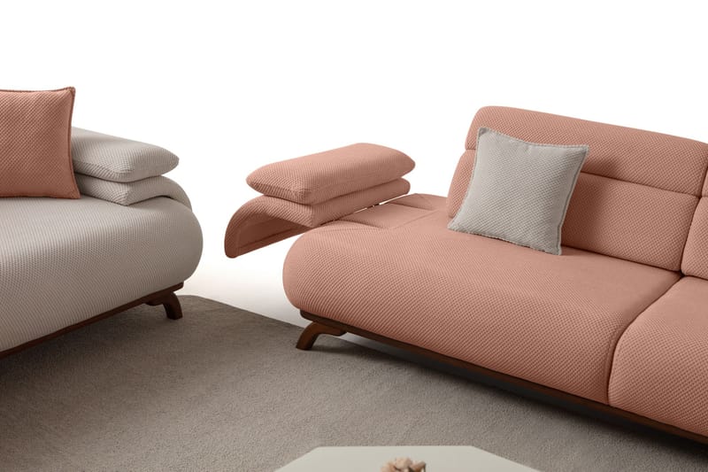 Kelnor 3-sits Soffa 246x81x97 cm - Puder - Möbler - Vardagsrum - Soffor - 3-sits soffor