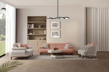 Kelnor 3-sits Soffa 246x81x97 cm - Puder - Möbler - Vardagsrum - Soffor - 3-sits soffor