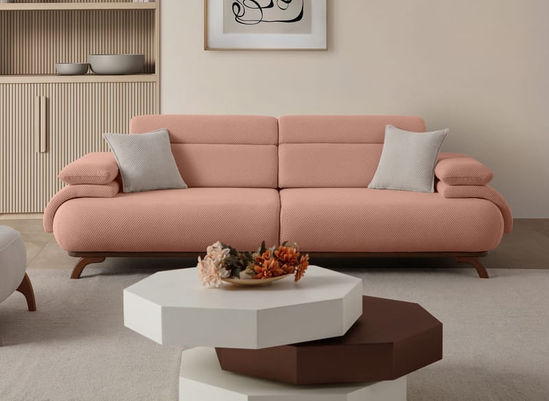 Kelnor 3-sits Soffa 246x81x97 cm - Puder - Möbler - Vardagsrum - Soffor - 3-sits soffor