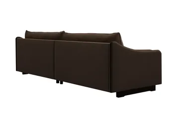 Kimberley Djup 4-sits Soffa i Sammet - Mörkbrun - Möbler - Vardagsrum - Soffor - Sammetssoffor