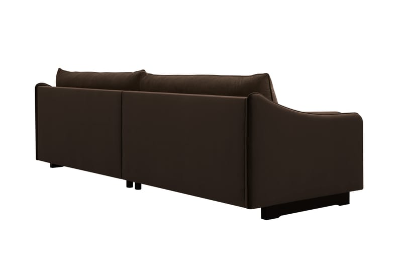Kimberley Djup 4-sits Soffa i Sammet - Mörkbrun - Möbler - Vardagsrum - Soffor - Sammetssoffor