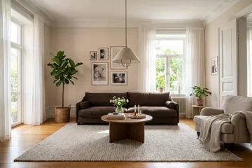 Kimberley Djup 4-sits Soffa i Sammet - Mörkbrun - Möbler - Vardagsrum - Soffor - Sammetssoffor