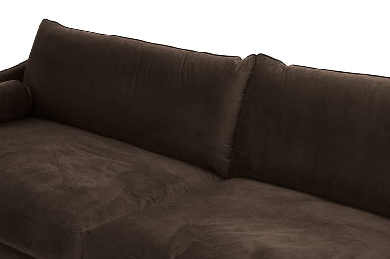 Kimberley Djup 4-sits Soffa i Sammet - Mörkbrun - Möbler - Vardagsrum - Soffor - Sammetssoffor