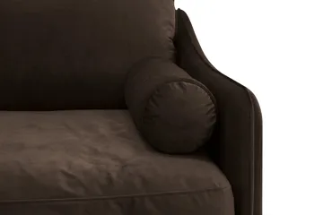 Kimberley Djup 4-sits Soffa i Sammet - Mörkbrun - Möbler - Vardagsrum - Soffor - Sammetssoffor