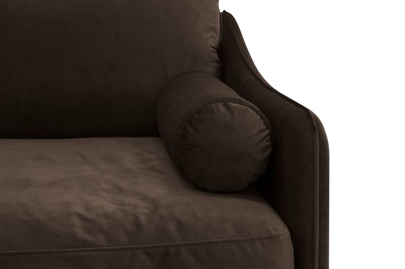 Kimberley Djup 4-sits Soffa i Sammet - Mörkbrun - Möbler - Vardagsrum - Soffor - Sammetssoffor
