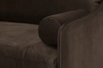 Kimberley Djup 4-sits Soffa i Sammet - Mörkbrun - Möbler - Vardagsrum - Soffor - Sammetssoffor