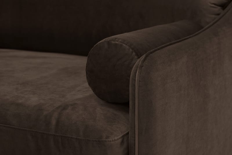 Kimberley Djup 4-sits Soffa i Sammet - Mörkbrun - Möbler - Vardagsrum - Soffor - Sammetssoffor