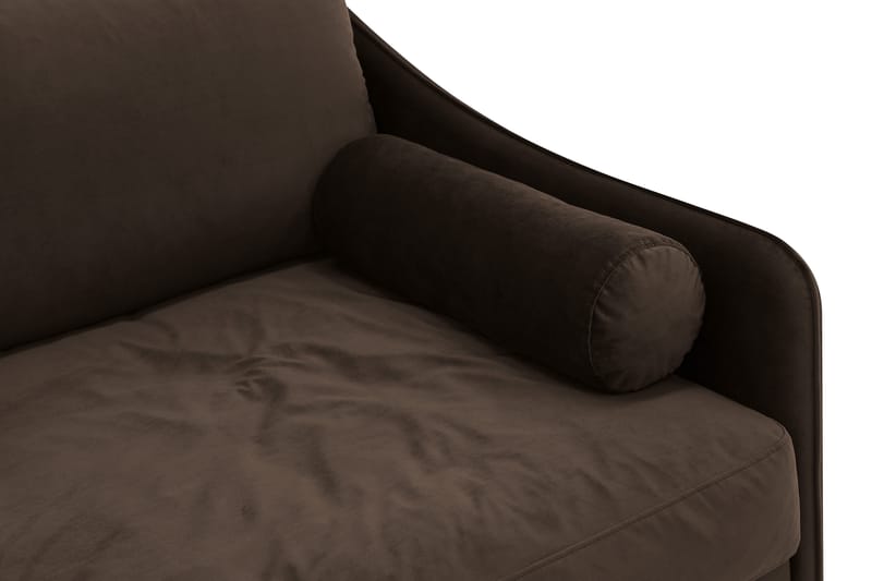 Kimberley Djup 4-sits Soffa i Sammet - Mörkbrun - Möbler - Vardagsrum - Soffor - Sammetssoffor
