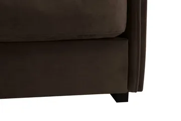 Kimberley Djup 4-sits Soffa i Sammet - Mörkbrun - Möbler - Vardagsrum - Soffor - Sammetssoffor