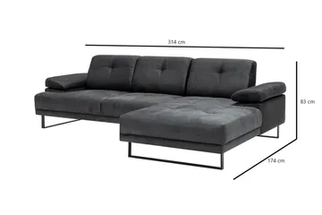 Kitimat Divansoffa 3-sits - Antracit - Möbler - Vardagsrum - Soffor - Divansoffa & schäslong