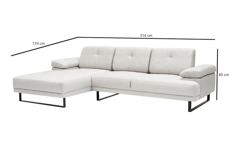 Kitimat Divansoffa 3-sits - Beige - Möbler - Vardagsrum - Soffor - Divansoffa & schäslong