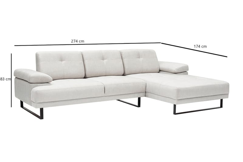 Kitimat Divansoffa 3-sits - Beige - Möbler - Vardagsrum - Soffor - Divansoffa & schäslong