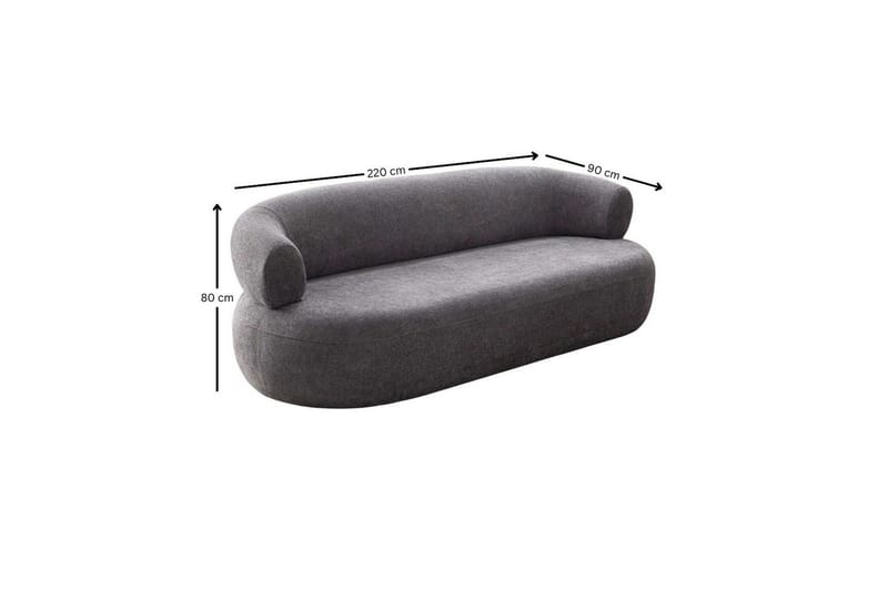 Kollumber Soffa 3-sits - Mörkgrå - Möbler - Vardagsrum - Soffor - 3-sits soffor
