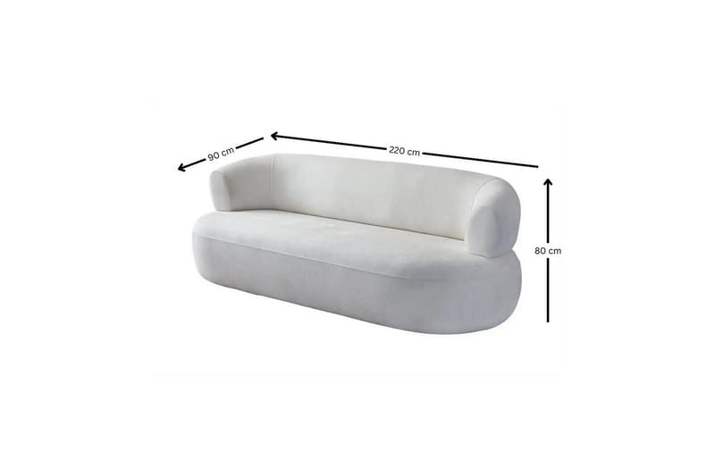 Kollumber Soffa 3-sits - Vit - Möbler - Vardagsrum - Soffor - 3-sits soffor