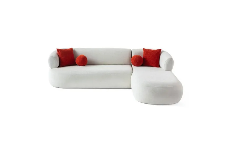 Kollumber Soffa med Divan 3-sits, Vit