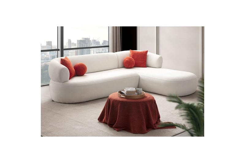 Kollumber Soffa med Divan 3-sits - Vit - Möbler - Vardagsrum - Soffor - Divansoffa & schäslong