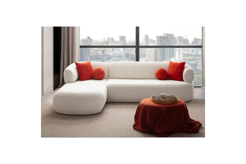 Kollumber Soffa med Divan 3-sits - Vit - Möbler - Vardagsrum - Soffor - Divansoffa & schäslong