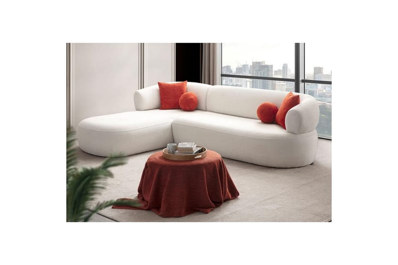 Kollumber Soffa med Divan 3-sits - Vit - Möbler - Vardagsrum - Soffor - Divansoffa & schäslong