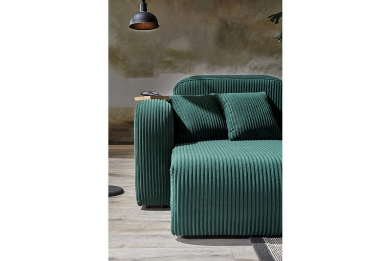 Kyrel Soffa med Divan 4-sits - Grön - Möbler - Vardagsrum - Soffor - Divansoffa & schäslong