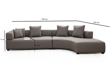 Lasalle Divansoffa 3-sits - Grå - Möbler - Vardagsrum - Soffor - 3-sits soffor