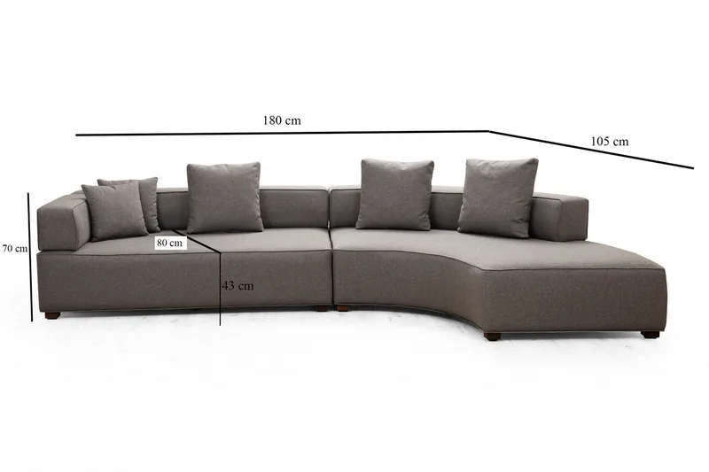 Lasalle Divansoffa 3-sits - Grå - Möbler - Vardagsrum - Soffor - 3-sits soffor
