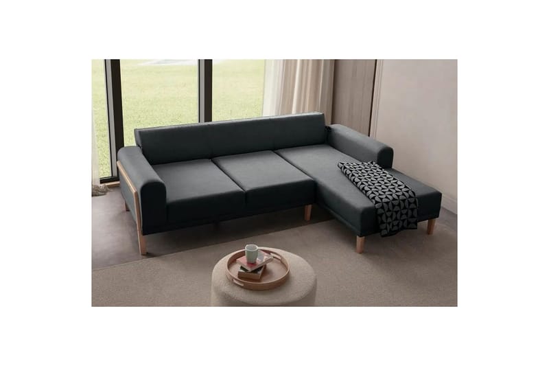 Latrona Soffa med Divan 3-sits - Antracit - Möbler - Vardagsrum - Soffor - Divansoffa & schäslong