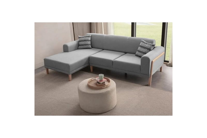 Latrona Soffa med Divan 3-sits - Grå - Möbler - Vardagsrum - Soffor - Divansoffa & schäslong